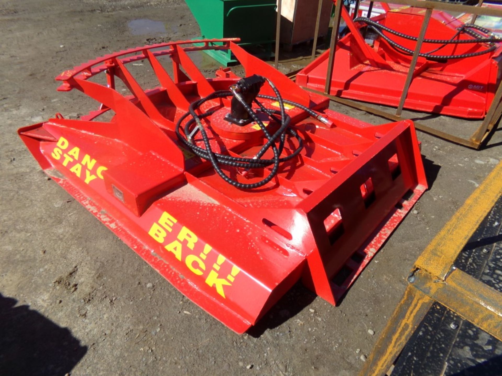 New 6' Hydraulc Brush Cutter for Skid Steer Loader, Red, New Style - Image 2 of 2