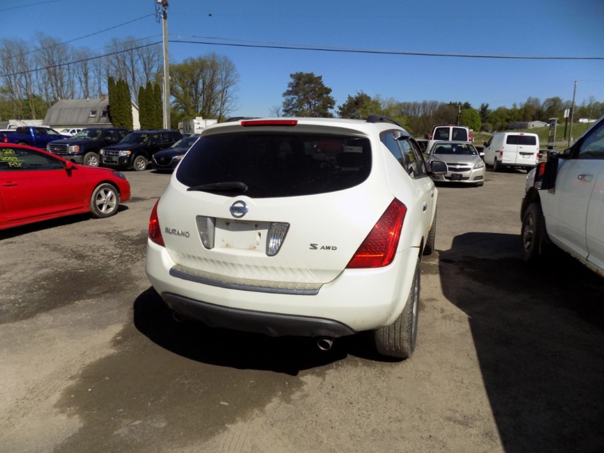 2007 Nissan Murano S AWD, White, 141,063, Vin# JN8AZ08WX7W643230 - OPEN TO ALL BUYERS, - Image 3 of 4