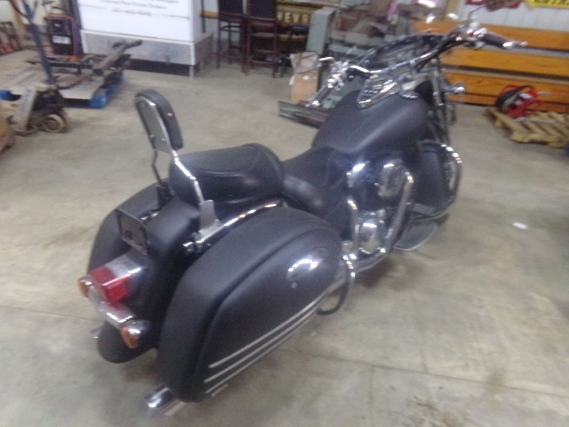 1998 Valcan Kawasaki 1500c Motorcycle w/Side Bags, Windshield, Flat Black, 19,662 Miles, VIN#: - Image 4 of 7