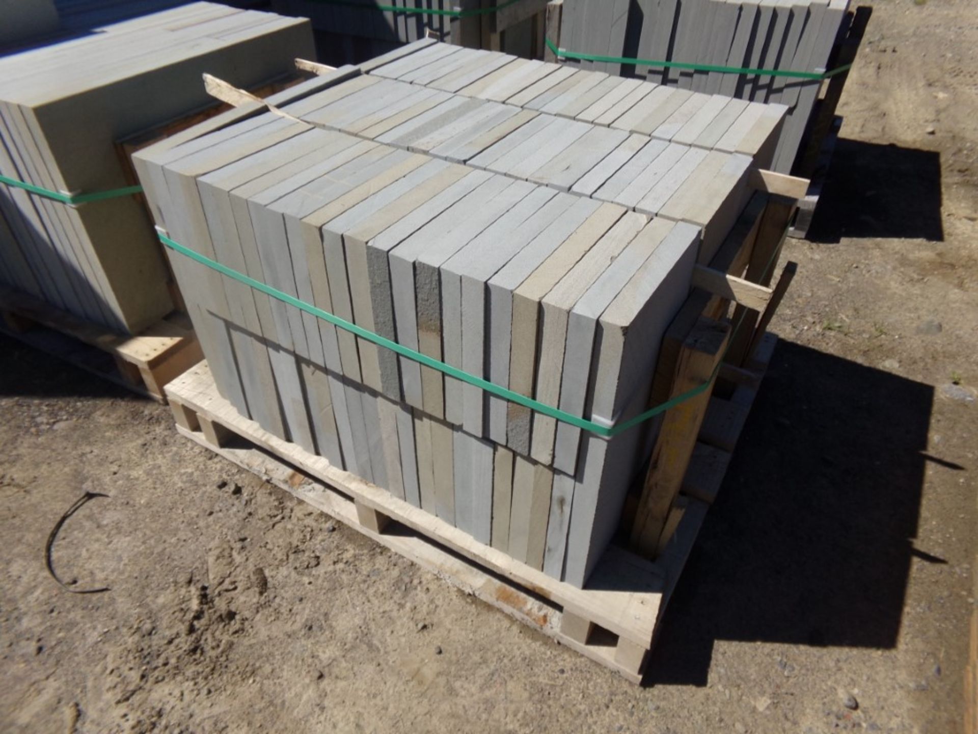 Pallet of 142 Sq.Ft. of 1 1/2'' Bluestone Pattern Thermaled, Mostly 12'' x 12'', Sold by the Sq. Ft.