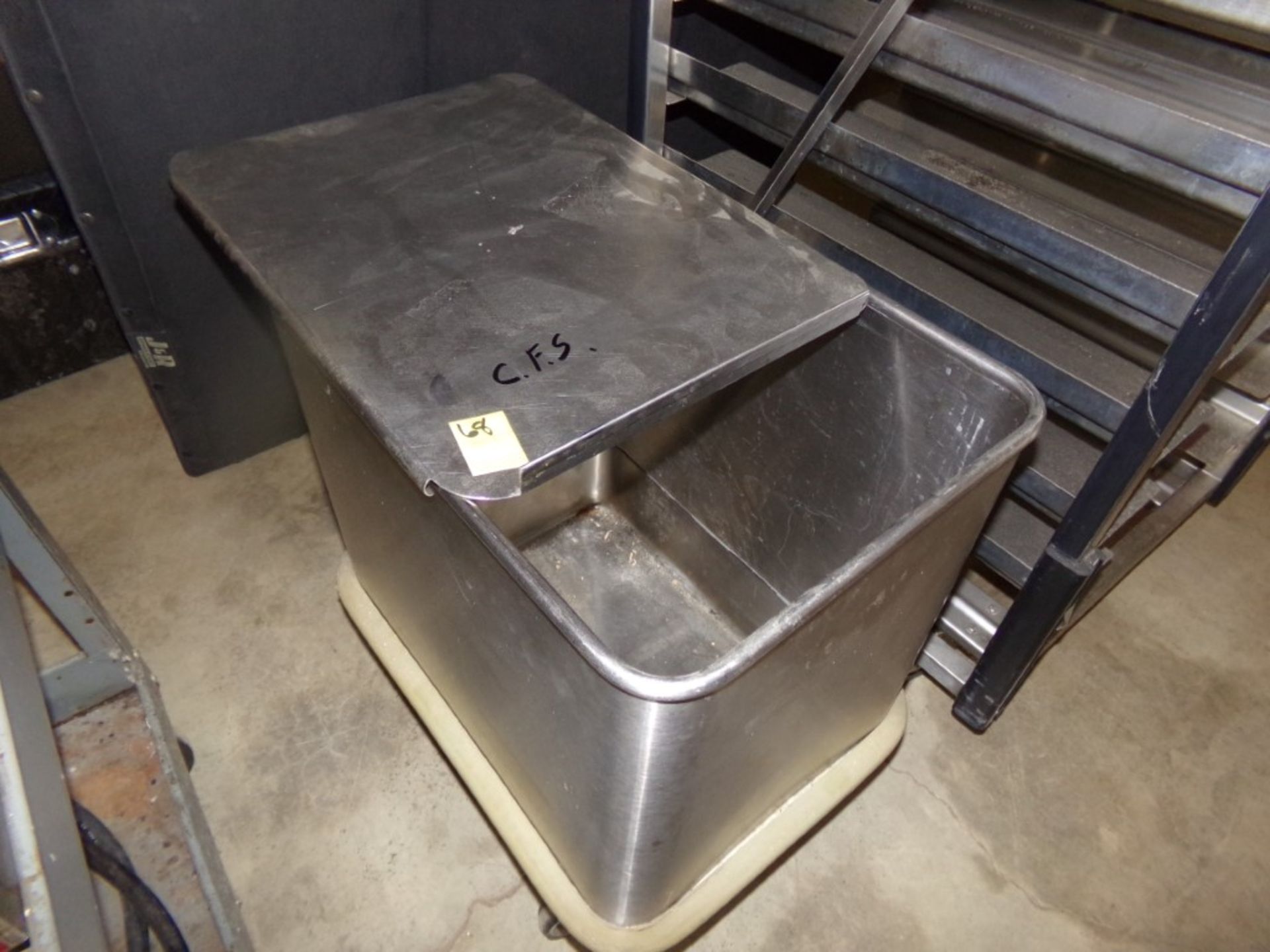 Stainless Steel Ice Bin on Wheels, 16'' x 24'' x 18'' Tall