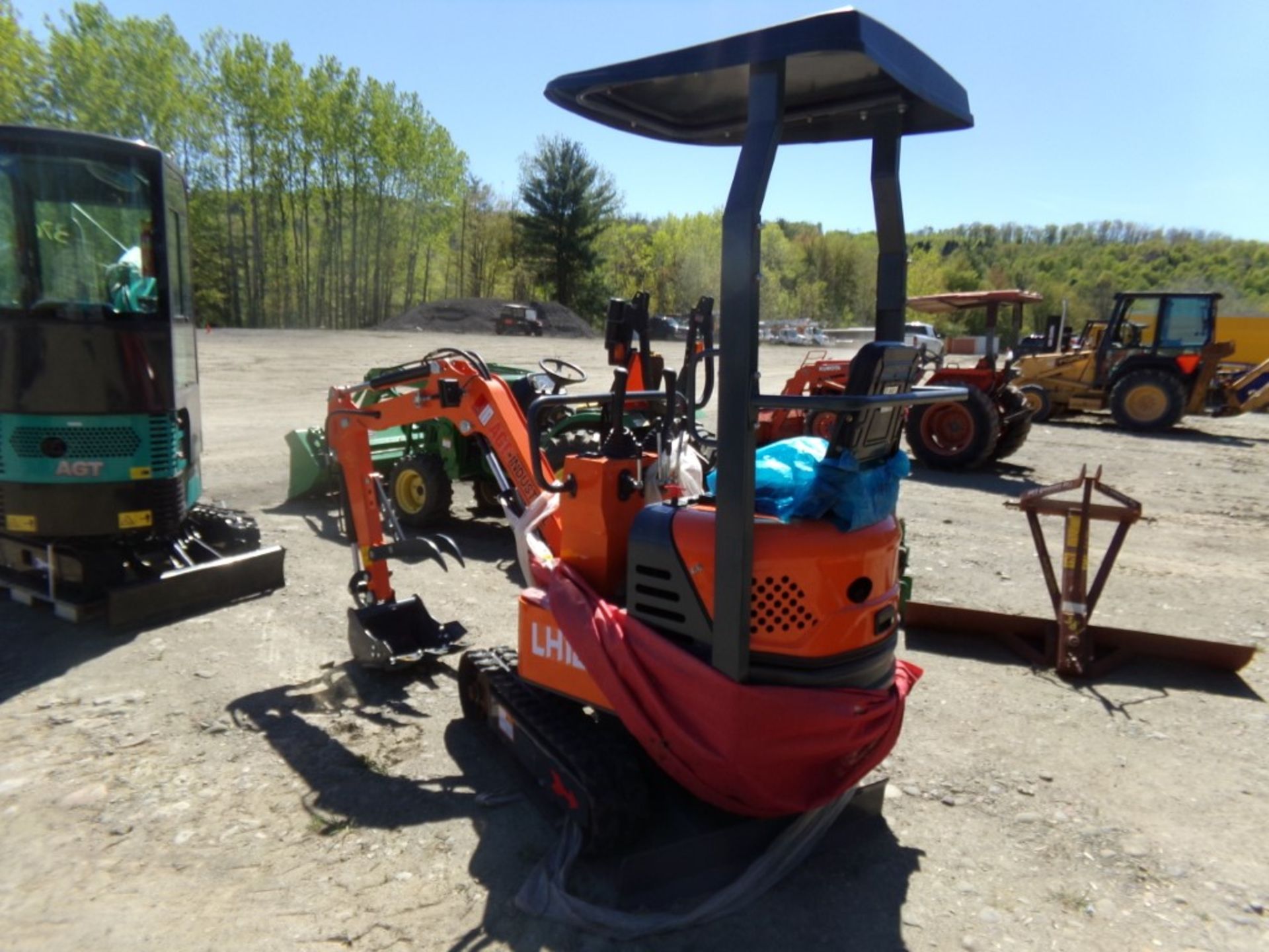 New AGT Industrial LH12R Mini Excavator with Open Cab, Stationary Thumb, Grader Blade, Gas Engine, - Image 2 of 5