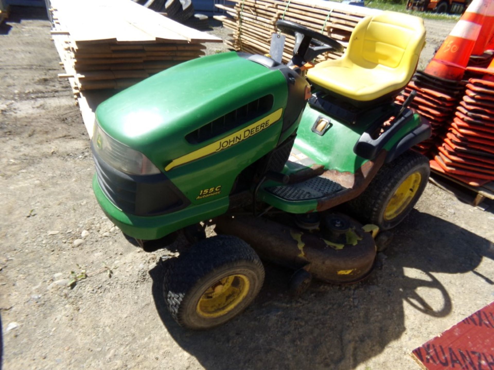 John Deere 155C Automatic with 42'' Deck, 25 HP Briggs Engine, Runs, Drives and Mows, 463 Hrs.,