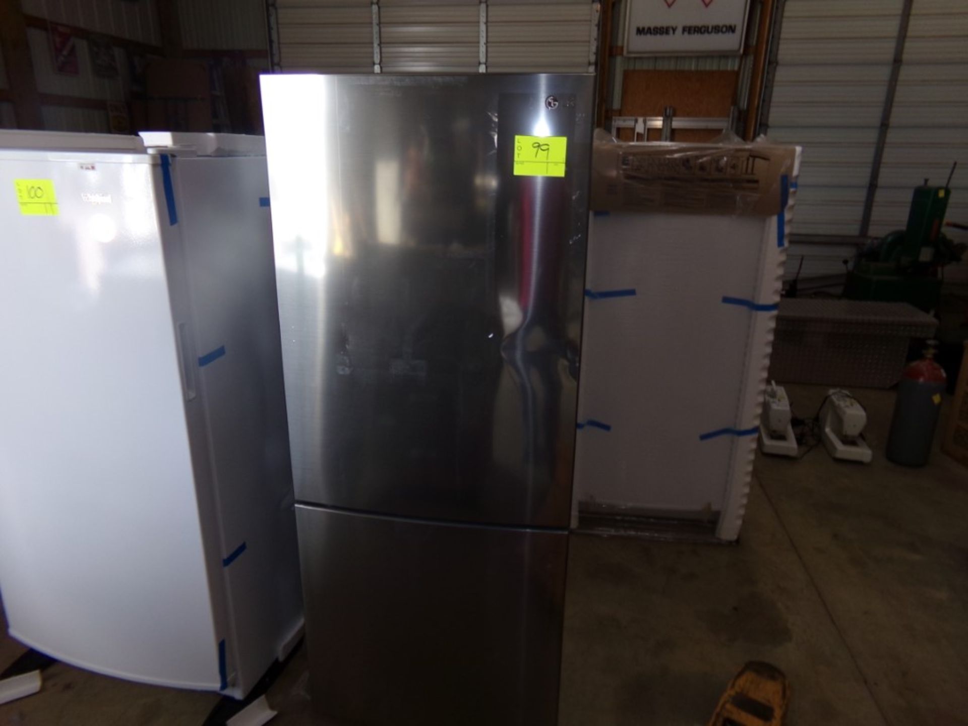 LG Dark Stainless Steel Model LBNC15231V Refrigerator with Bottom Freezer, FRONT DAMAGE, New,