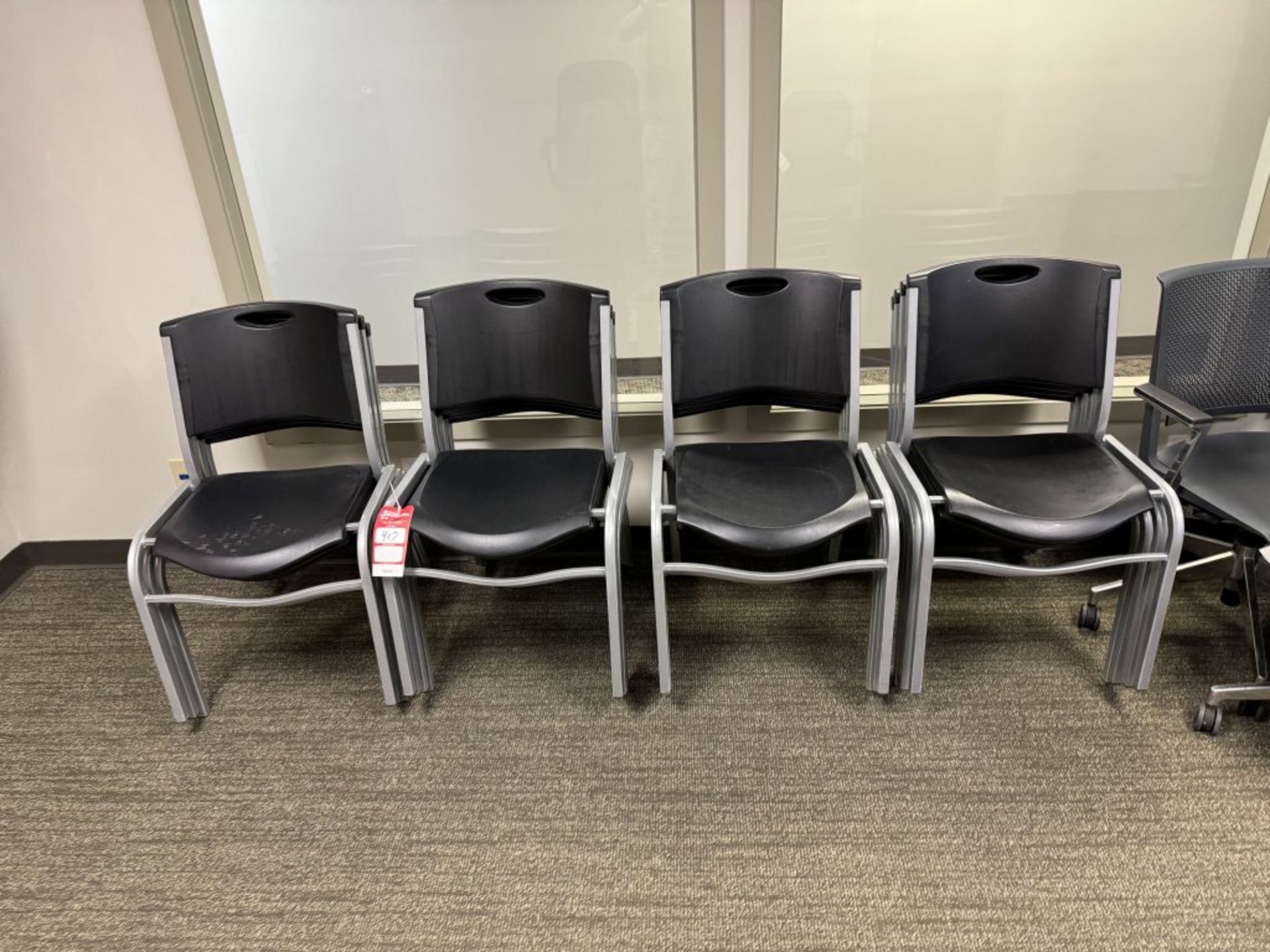 (15) MATCHING STACKABLE METAL/PLASTIC CHAIRS