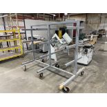 CANTILEVER MATERIAL RACK, 82'' W X 36'' D X 72'' T ON CASTERS