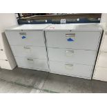 (2) MATCHING 36''W X 19''D X 41''T 3-DRAWER FILE CABINET, LOCKABLE WITH KEYS