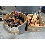 BOX OF PONY PIPE CLAMPS (WITHOUT THE PIPES, AND A BOX OF CLAMP PADS