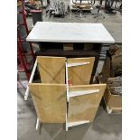 TOP CABINET 40" X 24" WITH (2) WALL MOUNTED ADJUSTABLE SHELF UNITS 28" X 13"
