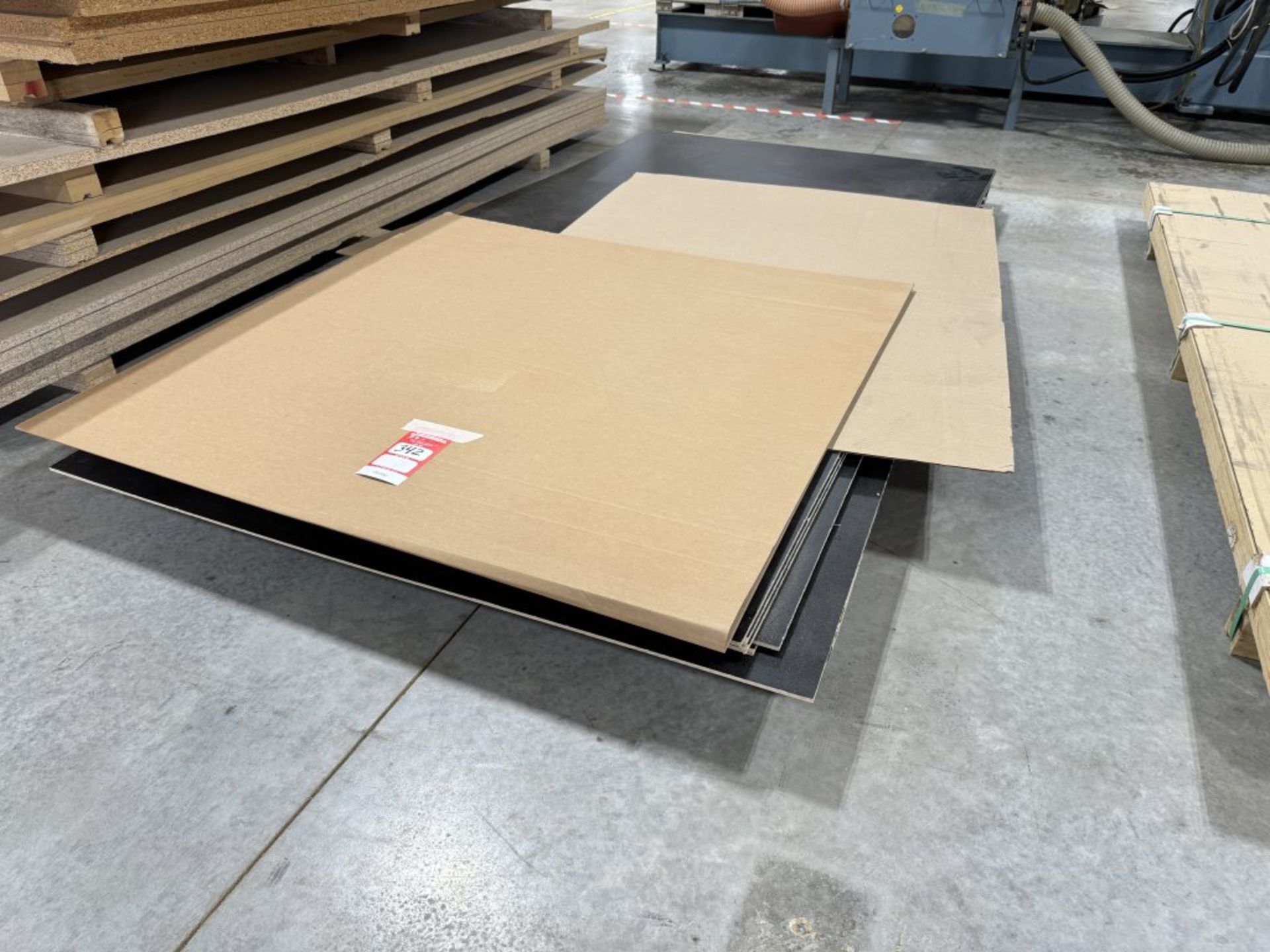 PARTICLE BOARD WITH LAMINATE SIDES (8) 97'' X 41'' X 1/4''