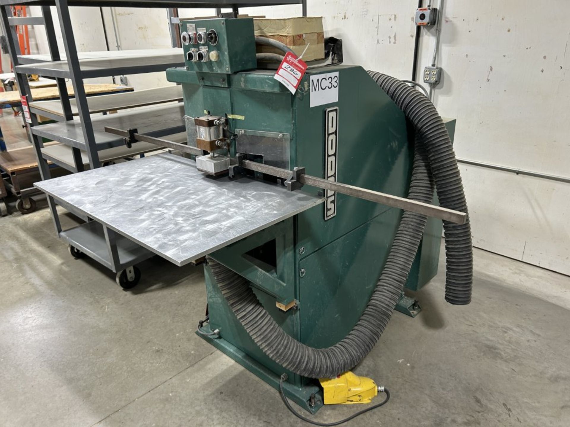 DODDS MB601 MORTISE AND BORE MACHINE, FOOT PEDAL CONTROLS, 480V, 3-PHASE, S/N: MB96123-645