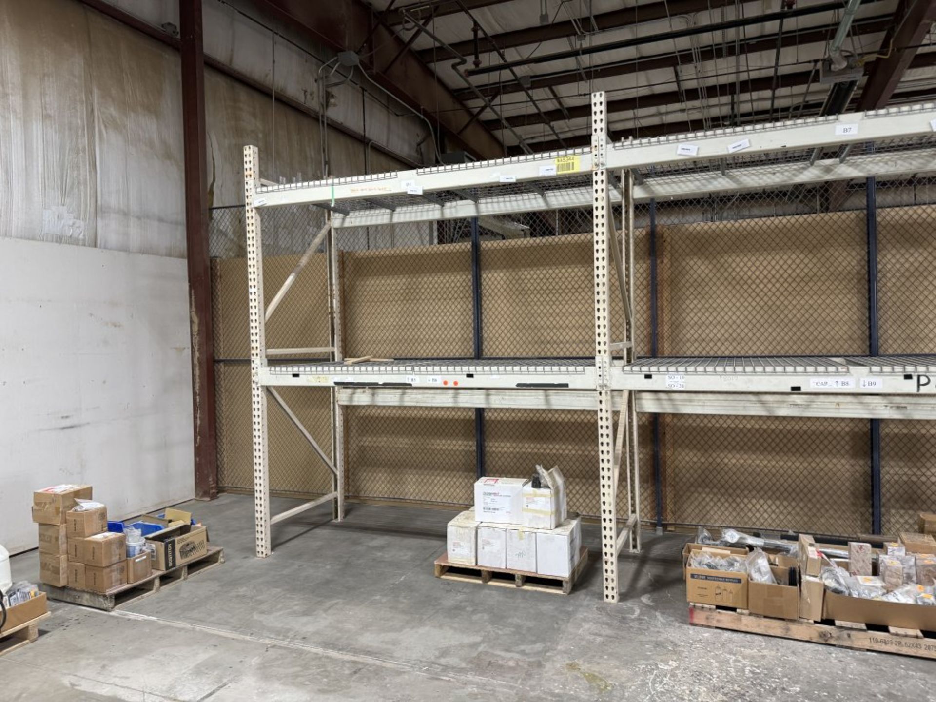 PALLET RACKING: (5) 12' X 42'' UPRIGHTS, (3) 10' X 42'' UPRIGHTS, (20) 10' CROSS BEAMS, (26) METAL - Image 6 of 7