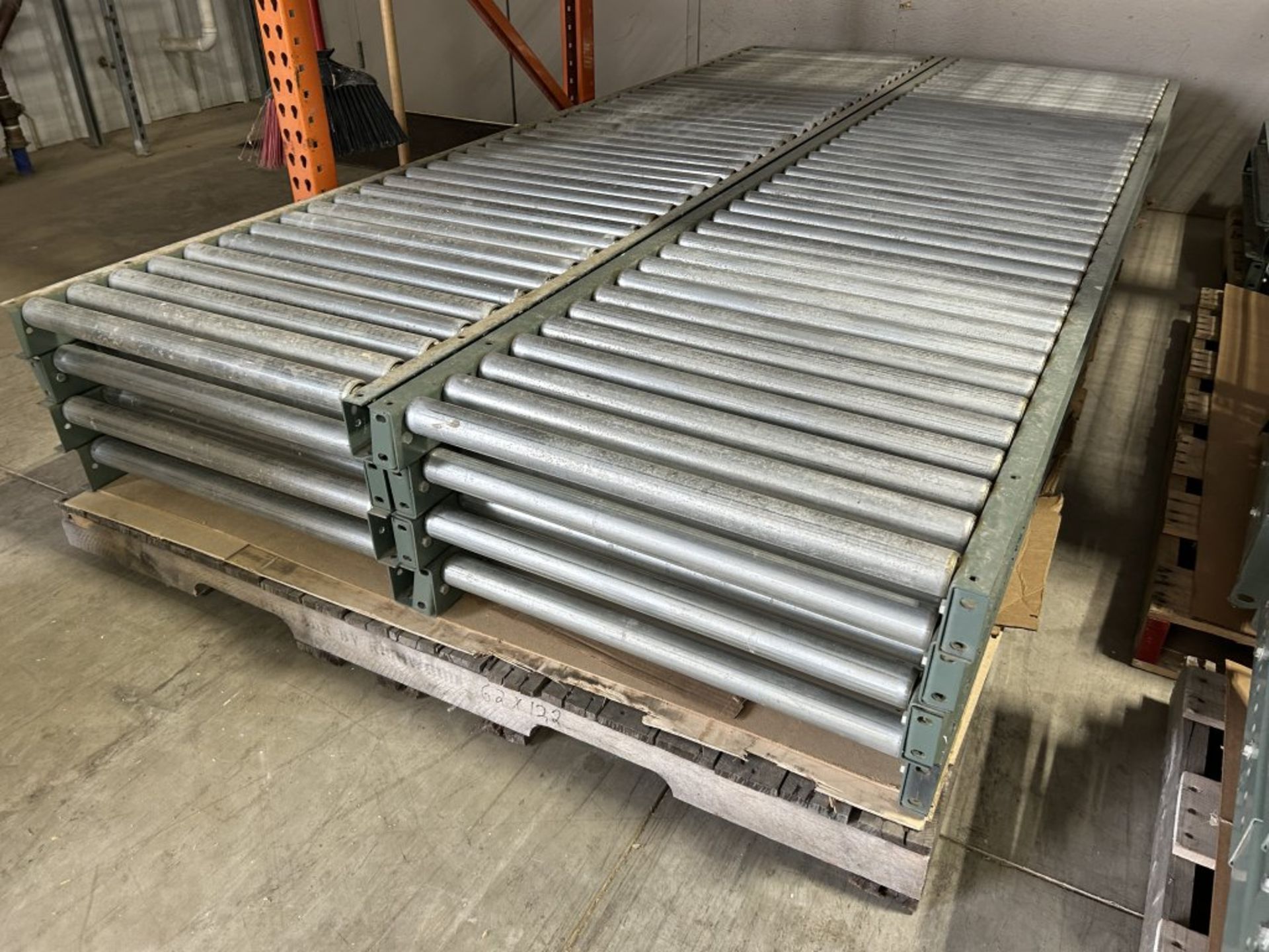 LARGE LOT OF ROLLER CONVEYORS, (15) 10' X 30'' ROLLER SECTIONS, (3) 3'L X 30'' W ROLLER BALL - Image 5 of 7