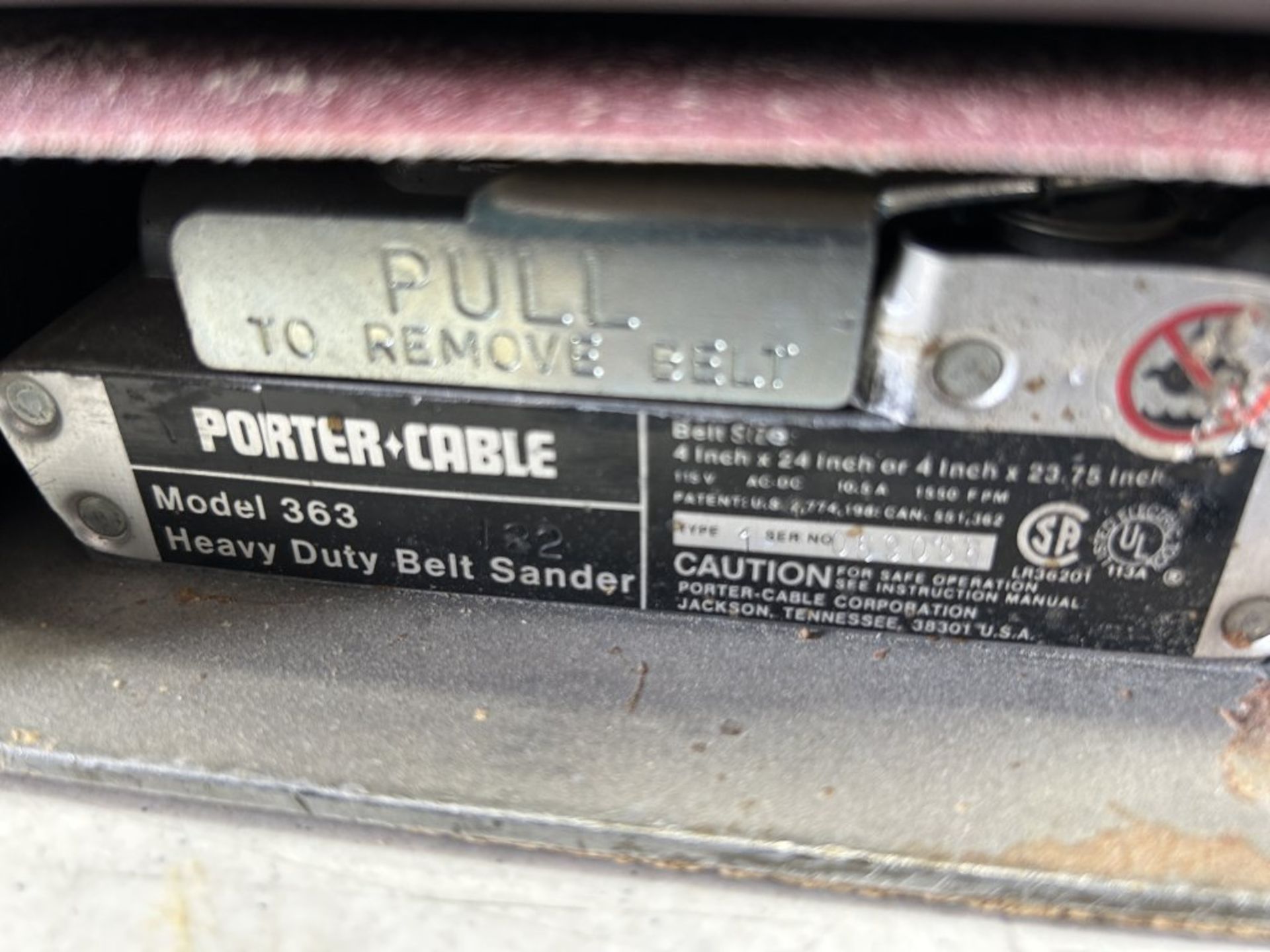 PORTER-CABLE MODEL 363 HEAVY DUTY BELT SANDER - Image 2 of 5