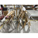 (10) 4' WIDE WOODEN SAW HORSES