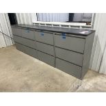 LATERAL 3-DRAWER FILE CABINET SYSTEM, (4) CABINETS WITH FULL TOP