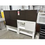 LOT OF (3) MATCHING 36'' X 21'' CABINETS WITH 36'' X 21'' CABINET MISSING A DOOR
