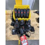 (5) BOSCH LITHIUM ION 12V MAX CORDLESS DRILLS, (14) BATTERIES, AND (6) CHARGERS
