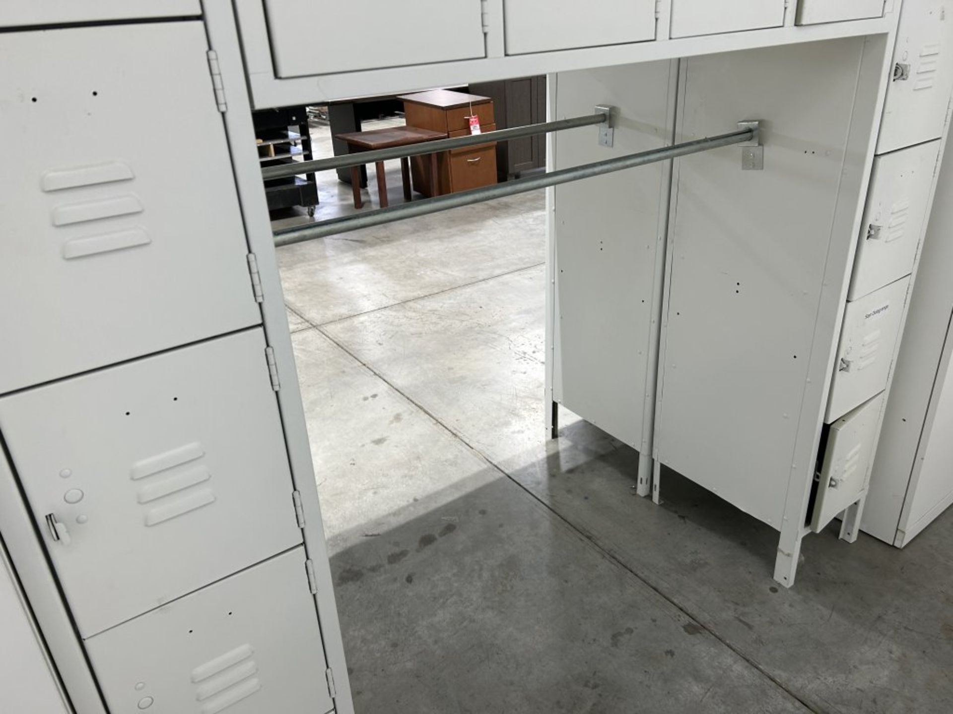 LOT OF (2) MATCHING METAL LOCKER UNITS, 69-1/2'' WIDE X 78'' TALL X 18'' DEEP, AND (2) MATCHING - Image 8 of 9