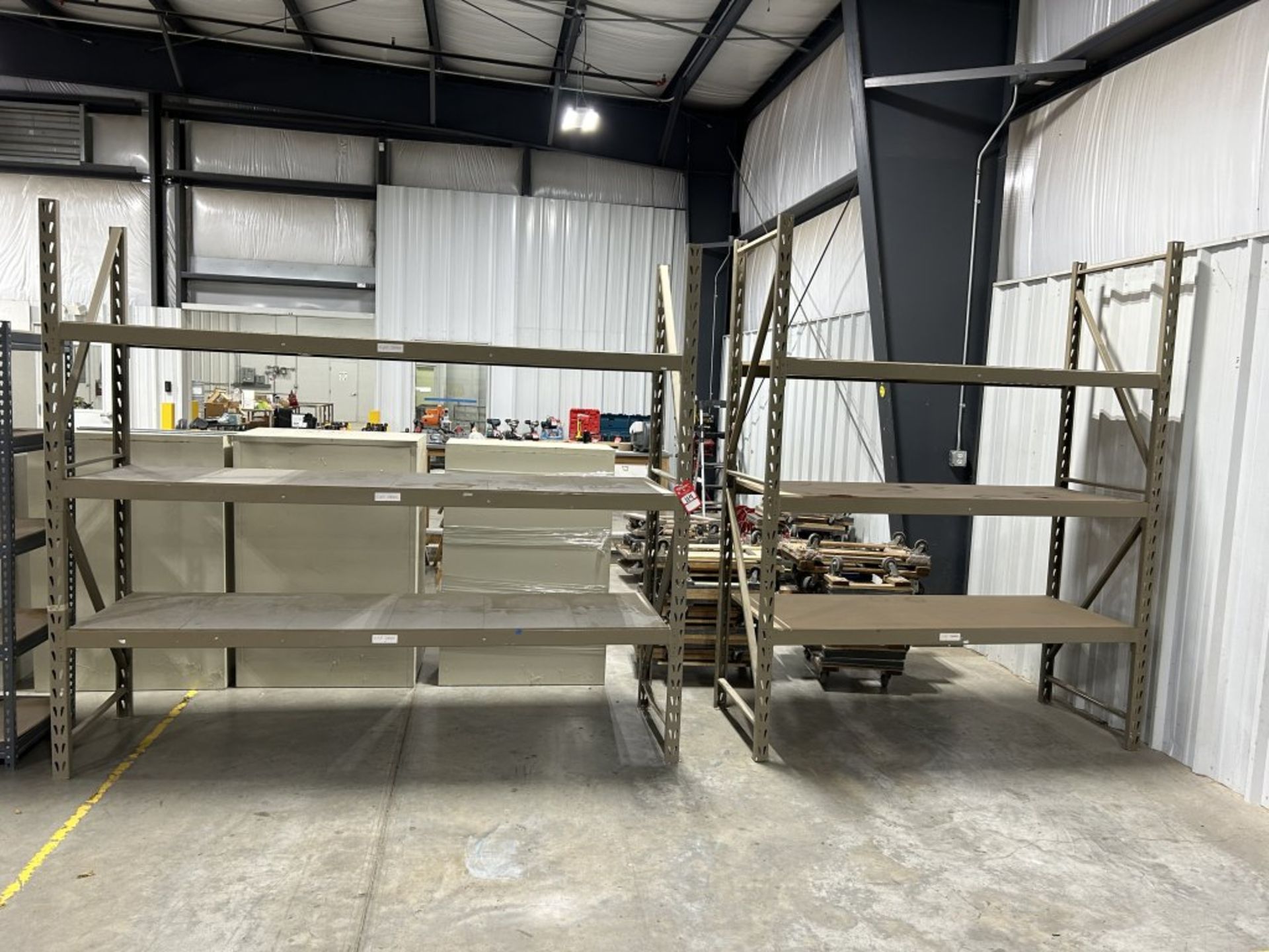 2 PALLET RACKING SECTIONS, 102'' W & 77''W, 30'' DEEP