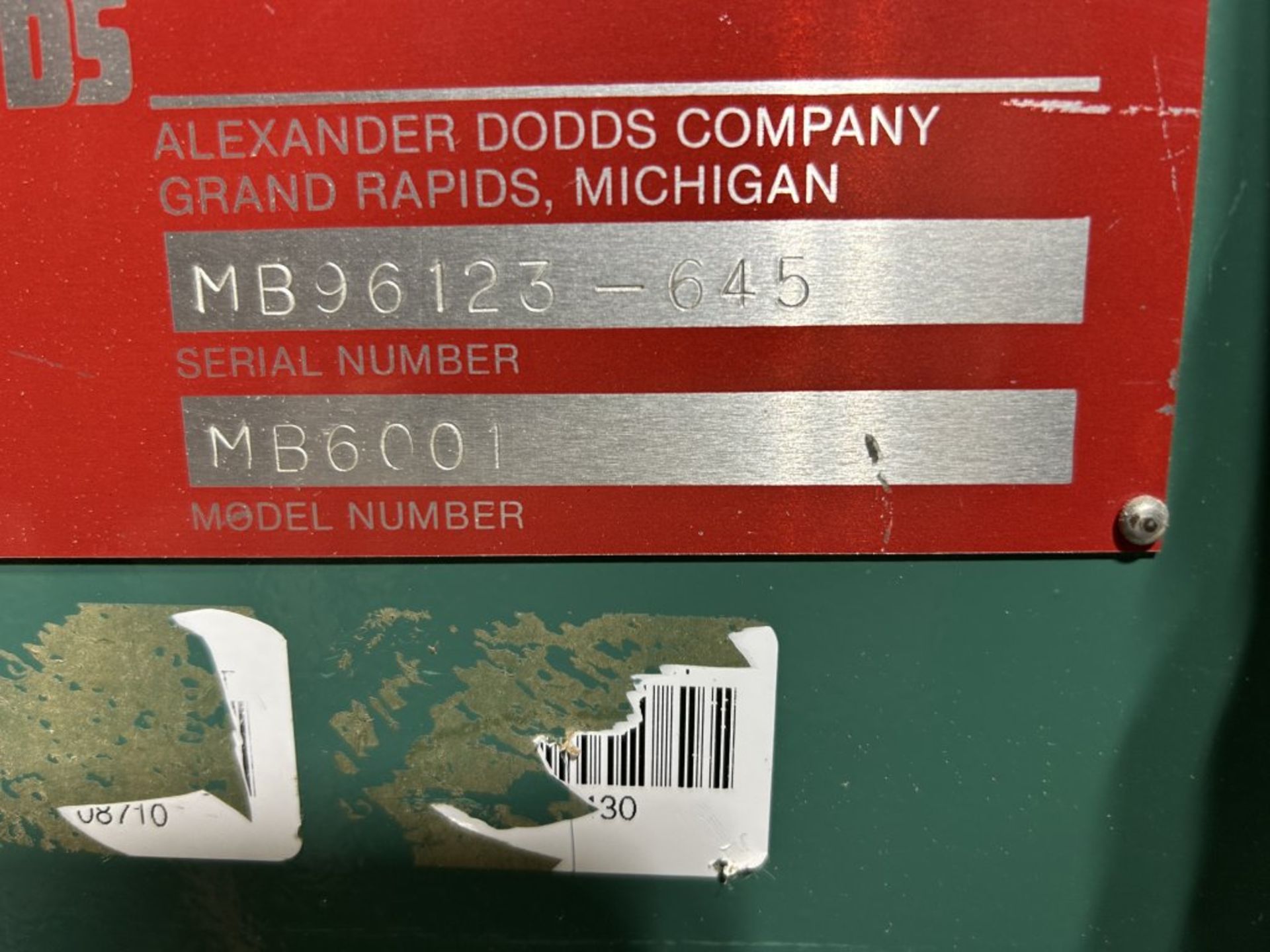 DODDS MB601 MORTISE AND BORE MACHINE, FOOT PEDAL CONTROLS, 480V, 3-PHASE, S/N: MB96123-645 - Image 10 of 10