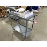 METAL CART ON CASTERS, 32" X 18"