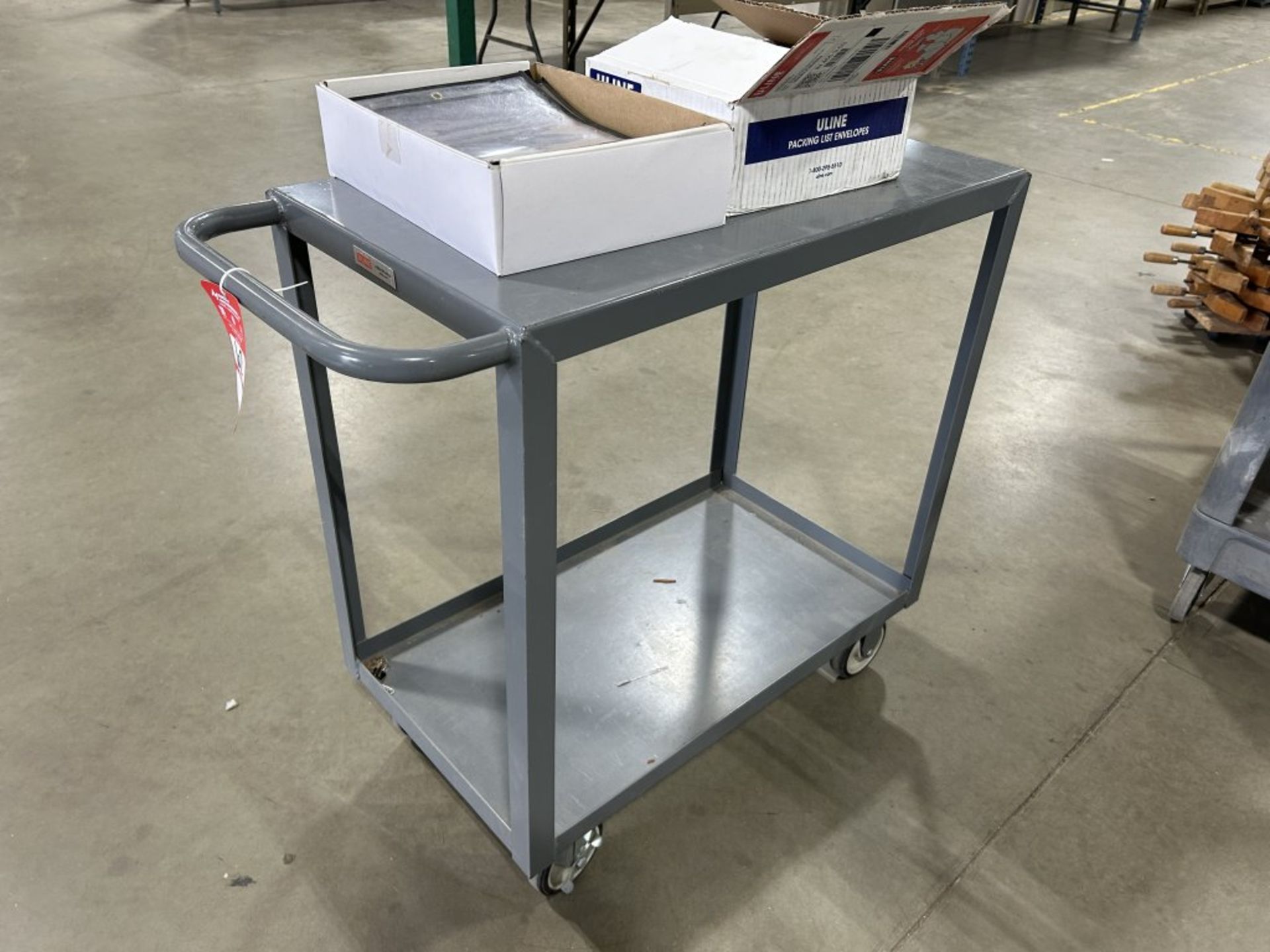 METAL CART ON CASTERS, 32" X 18" - Image 2 of 6