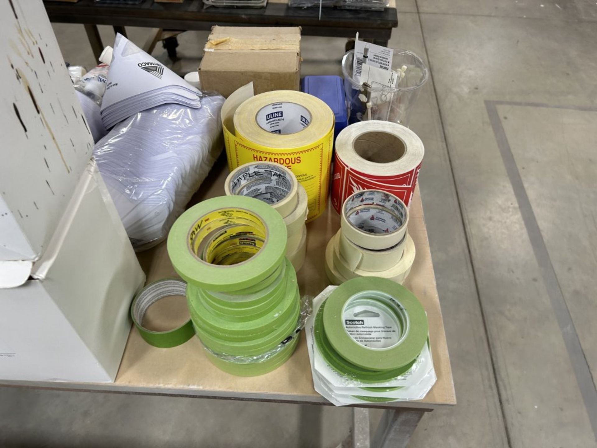 ROLLING CART WITH ASSORTED PAINTING SUPPLIES - Image 3 of 7