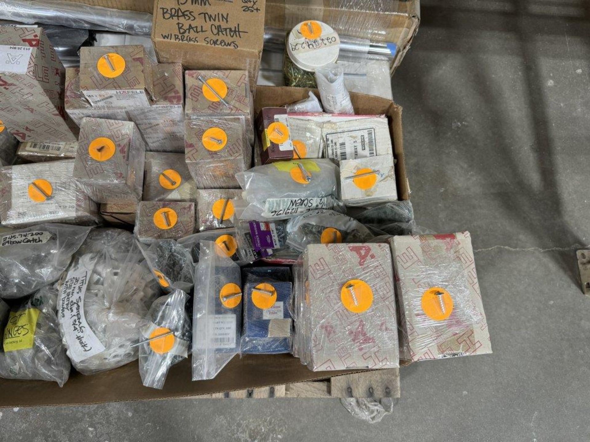 PALLET OF ASSORTED HARDWARE, FASTENERS, ETC. - Image 2 of 7