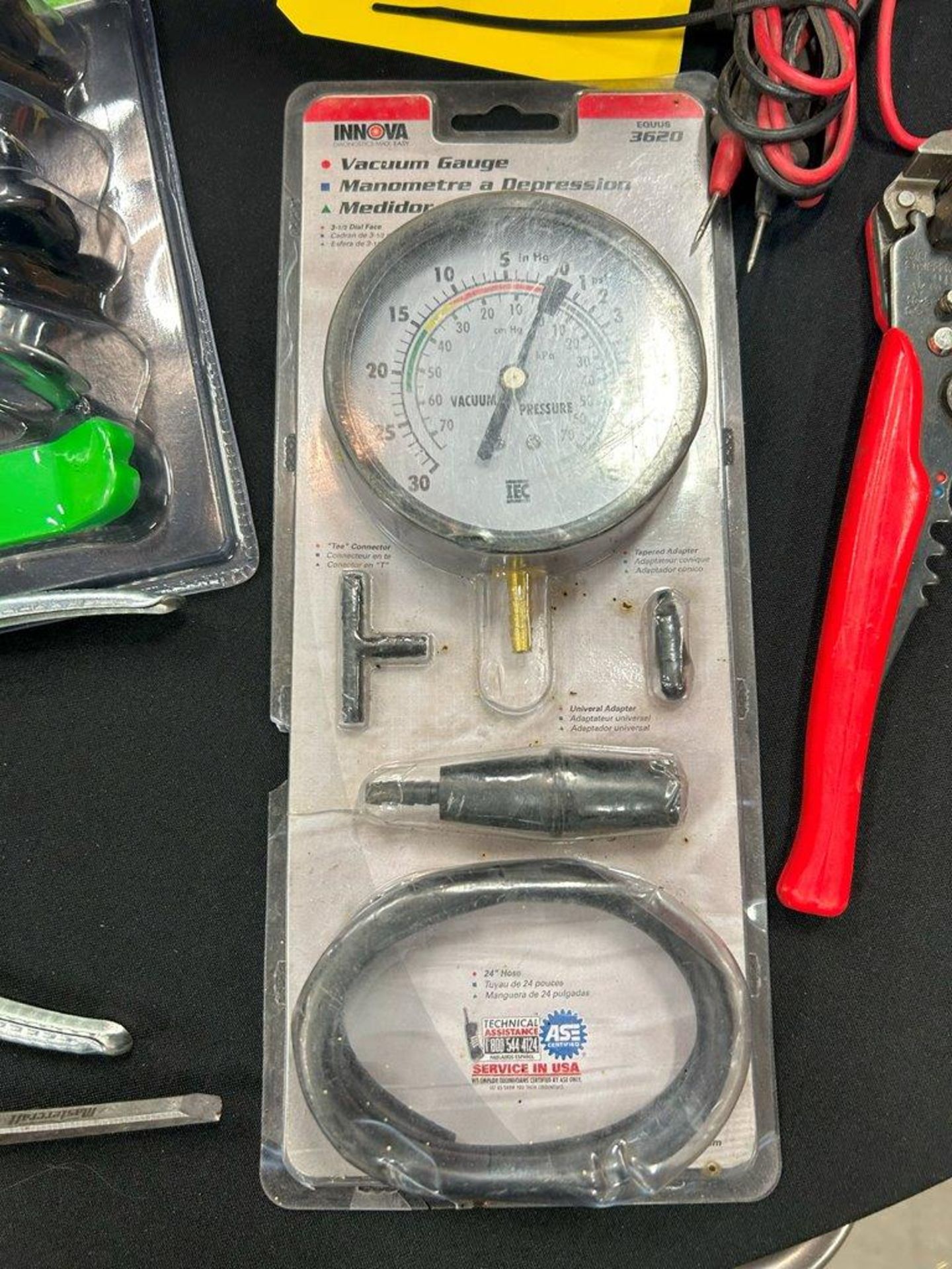 VACUUM GAUGE, 4 PC MAGNETIC TOOL SET, WEATHERSTRIPPING ETC. - A35 - Image 4 of 11