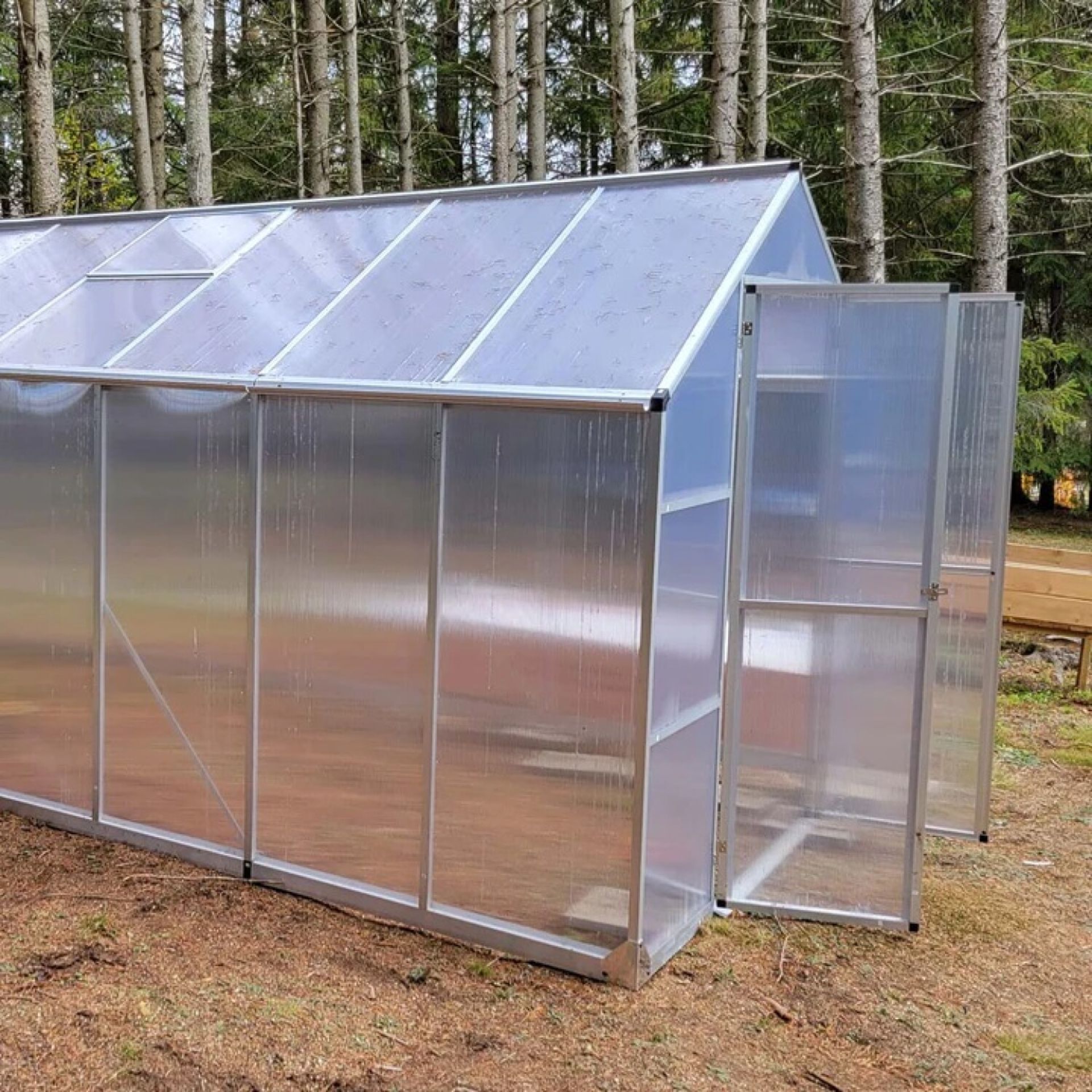 TMG-GH820 TMG INDUSTRIAL 8' X 20' ALUMINUM FRAME GREENHOUSE W/4 MM TWIN WALL POLYCARBONATE PANELS, - Image 3 of 7
