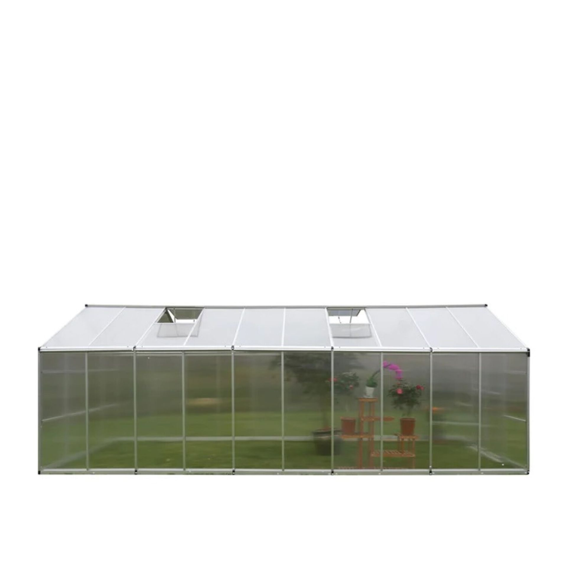 TMG-GH820 TMG INDUSTRIAL 8' X 20' ALUMINUM FRAME GREENHOUSE W/4 MM TWIN WALL POLYCARBONATE PANELS, - Image 5 of 7