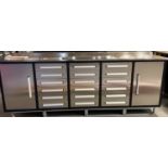 UNUSED 2024 STEELMAN 10 FT WORK BENCH WITH 18 DRAWERS & 2 CABINETS. PACKED IN PLASTICS.DRAWERS