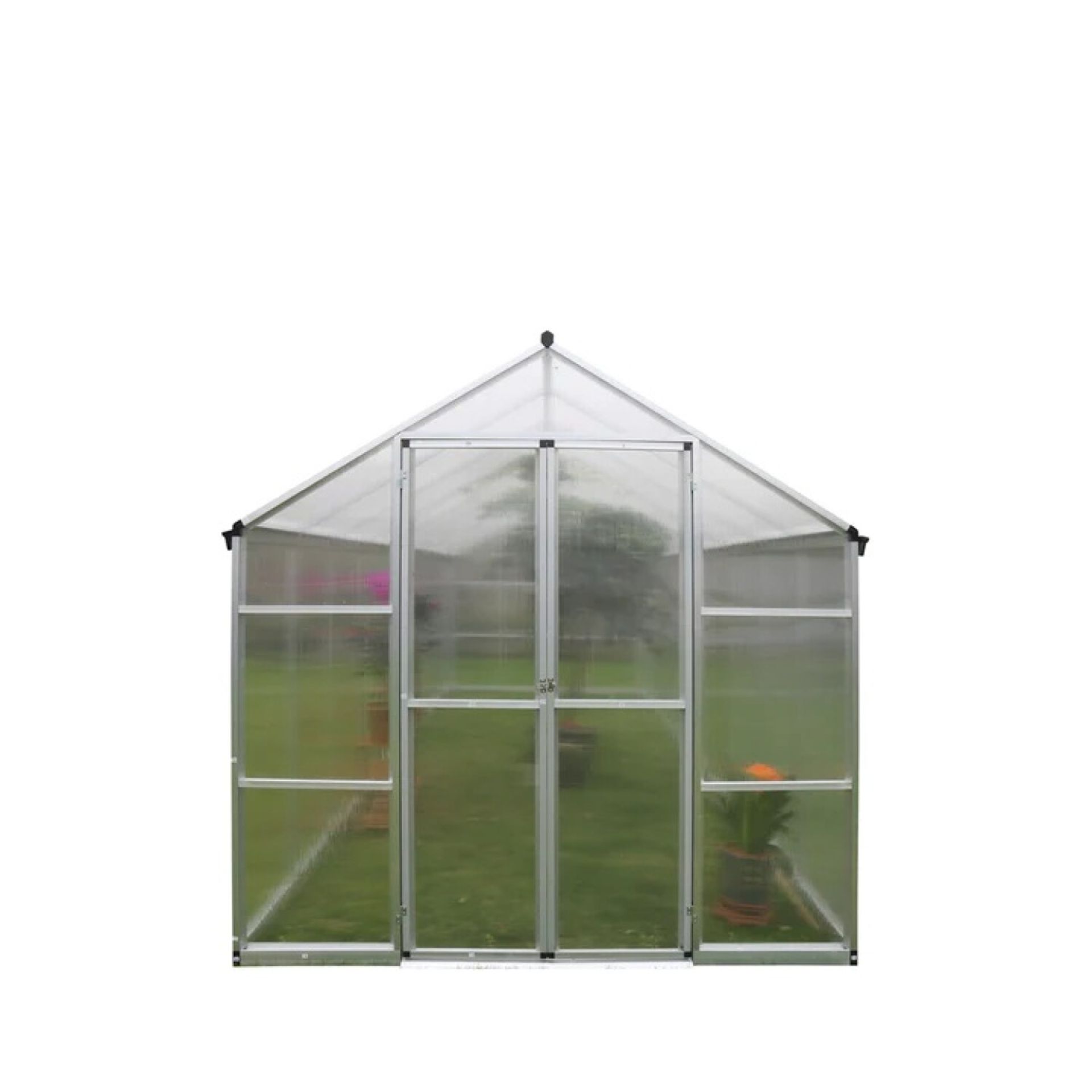 TMG-GH820 TMG INDUSTRIAL 8' X 20' ALUMINUM FRAME GREENHOUSE W/4 MM TWIN WALL POLYCARBONATE PANELS, - Image 4 of 7