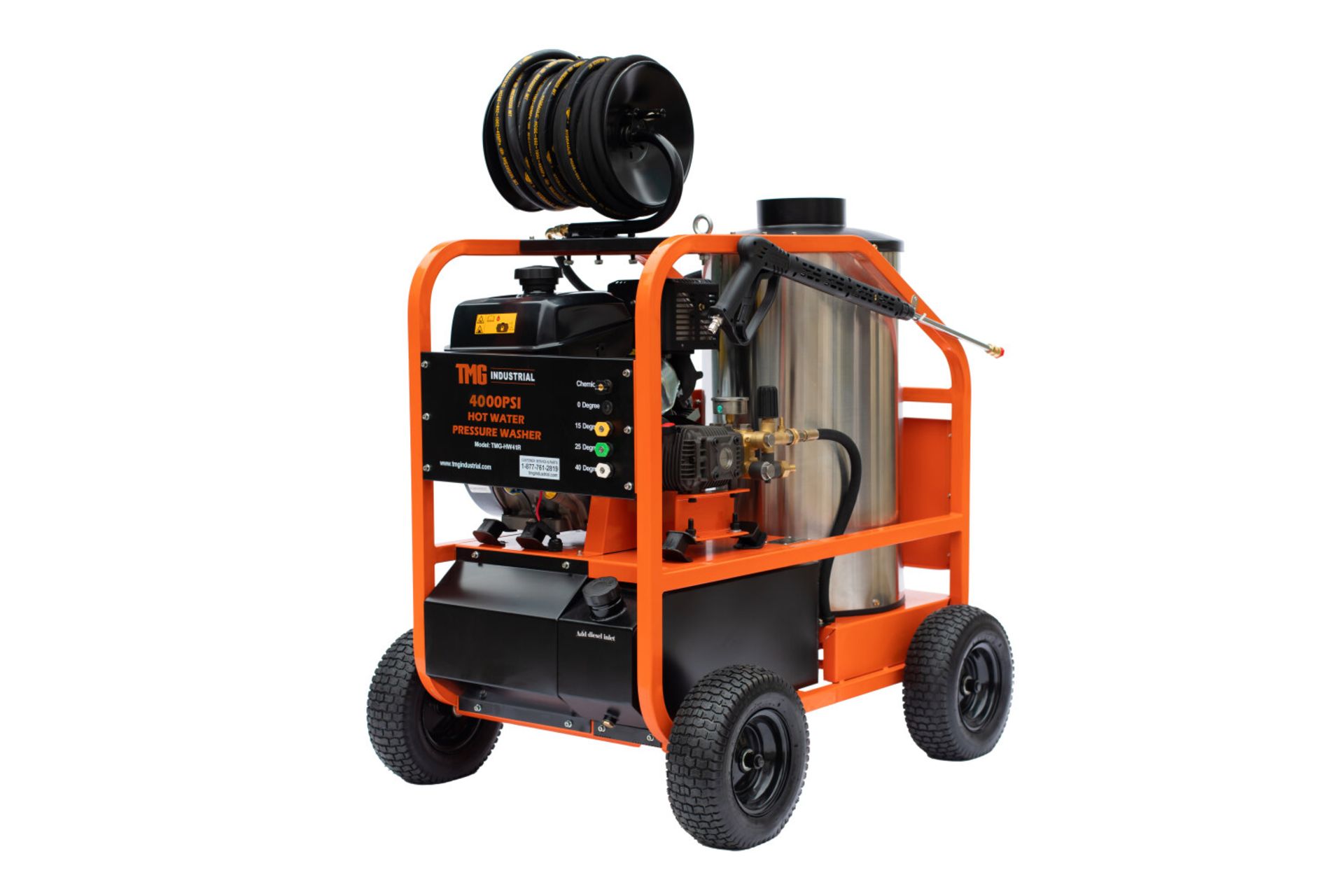 TMG-HW41R TMG INDUSTRIAL 4000 PSI HOT WATER PRESSURE WASHER WITH 100' HOSE REEL, 14 HP KOHLER - Bild 8 aus 20