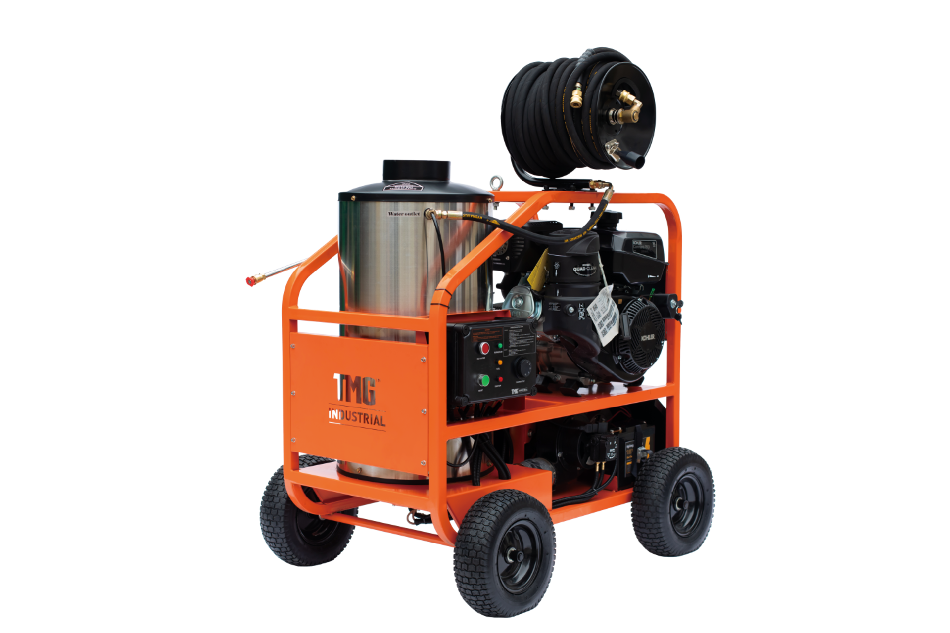 TMG-HW41R TMG INDUSTRIAL 4000 PSI HOT WATER PRESSURE WASHER WITH 100' HOSE REEL, 14 HP KOHLER - Image 6 of 20