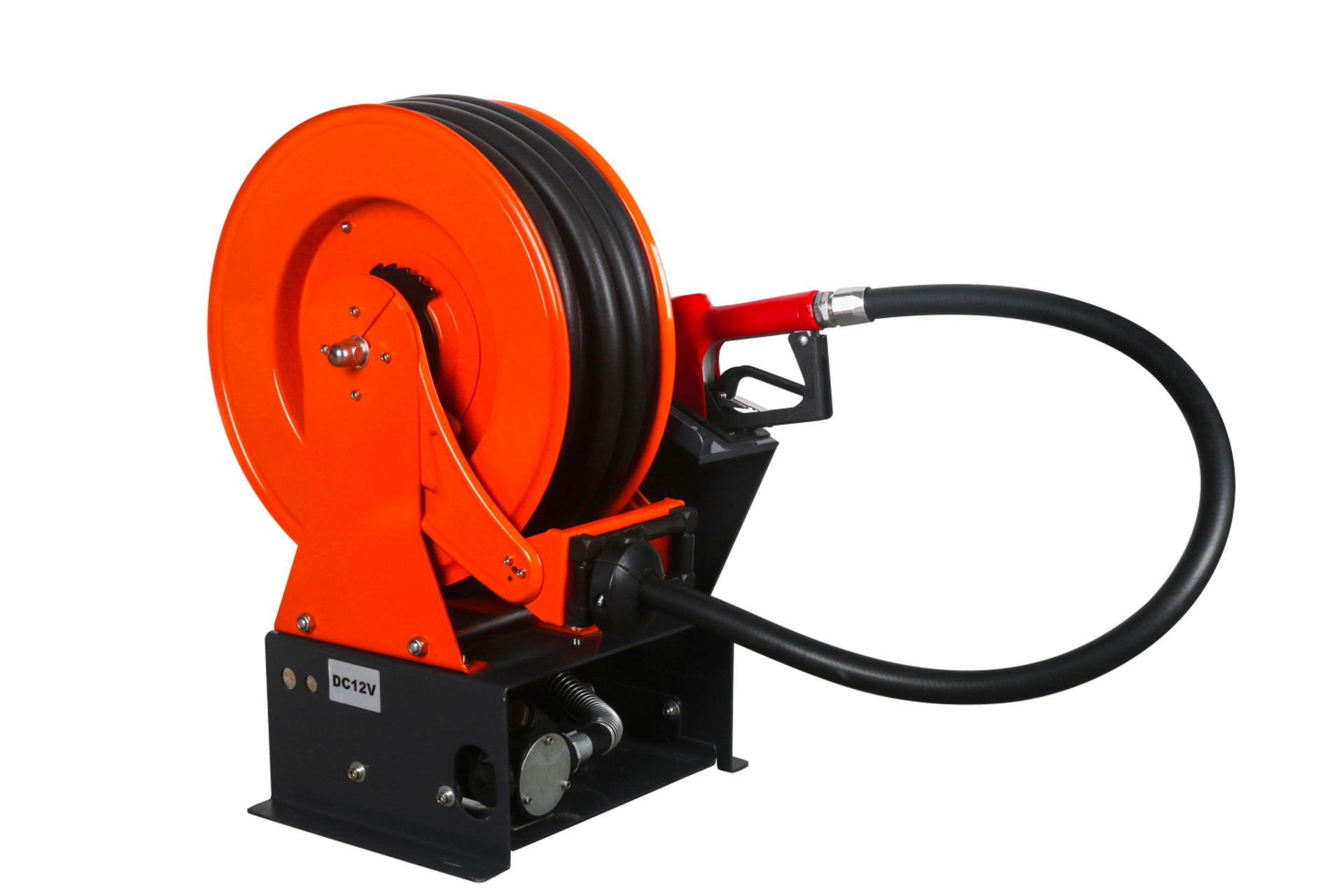 TMG-DFP10 TMG INDUSTRIAL PORTABLE DIESEL TRANSFER PUMP W/49' HOSE REEL, AUTO SHUT OFF, DC 12-VOLT, - Image 3 of 6