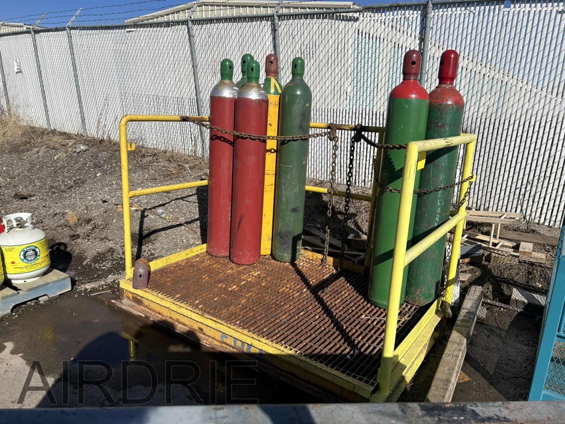 *OFFSITE* STEEL WELDED BOTTLE STORAGE RACK 72"x48",(BOTTLES NOT INCLUDED)