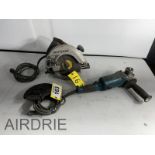 *OFFSITE* MAKITA ELEC. 5" ANGLE GRINDER AND CRAFTSMAN ELEC. CIRCULAR SAW