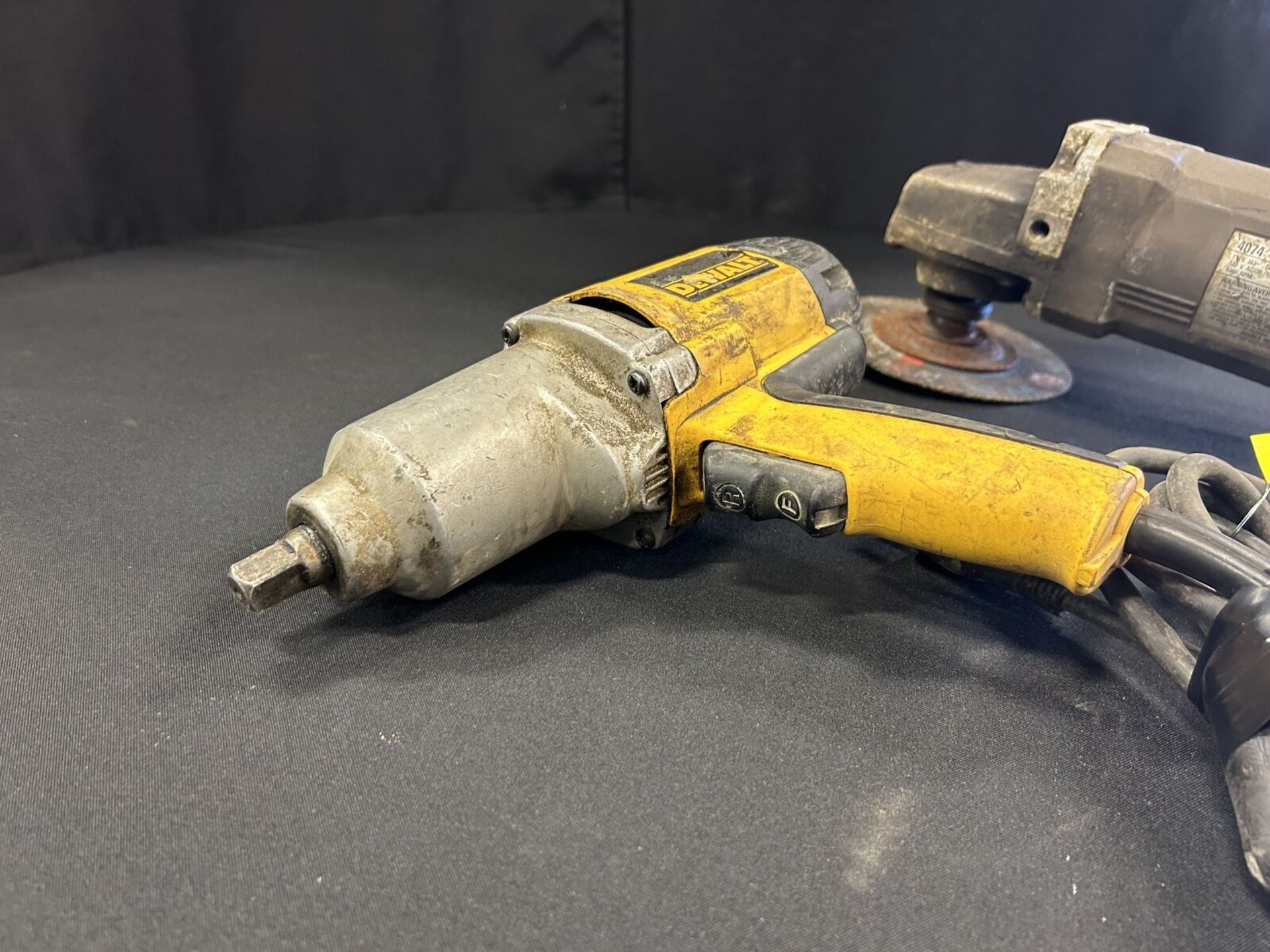 DEWALT 1/2" ELECTRIC IMPACT AND BLACK & DECKER 7" ELEC. ANGLE GRINDER - Image 3 of 6