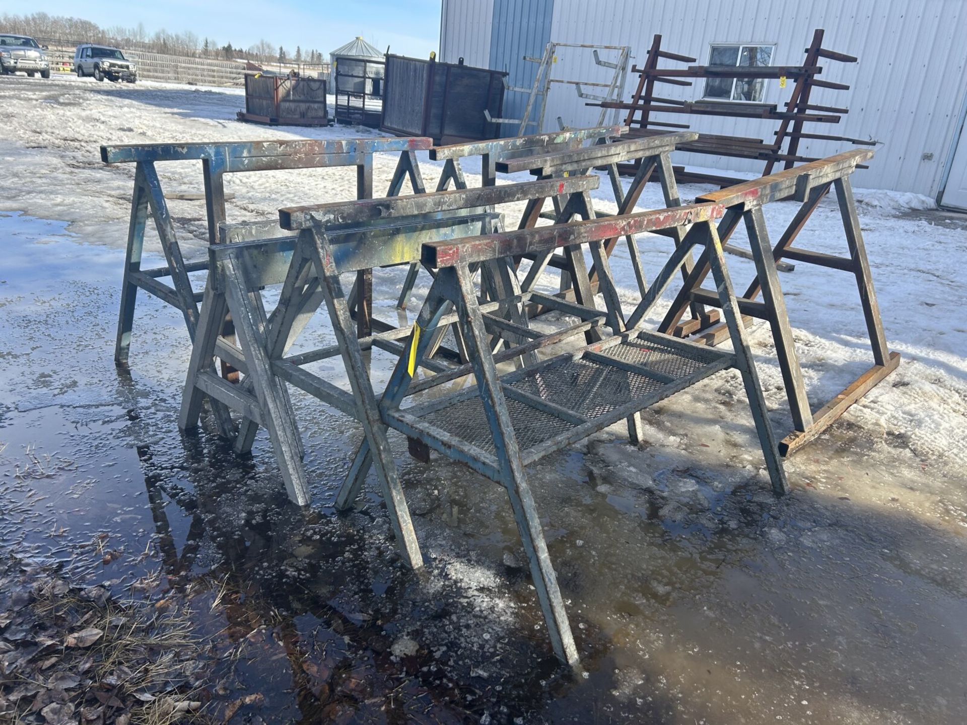 STEEL SHOP BUILT SAW HORSES - Image 3 of 4