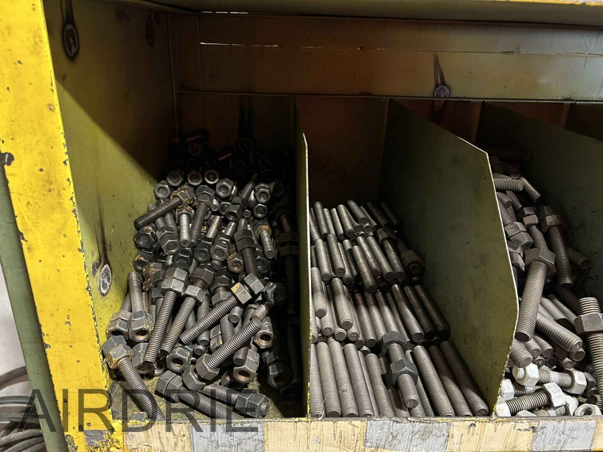 *OFFSITE* SHELF LOT OF FLANGE STUDS, BOLTS, AND ASSORTED HARDWARE, ETC. - Image 5 of 5