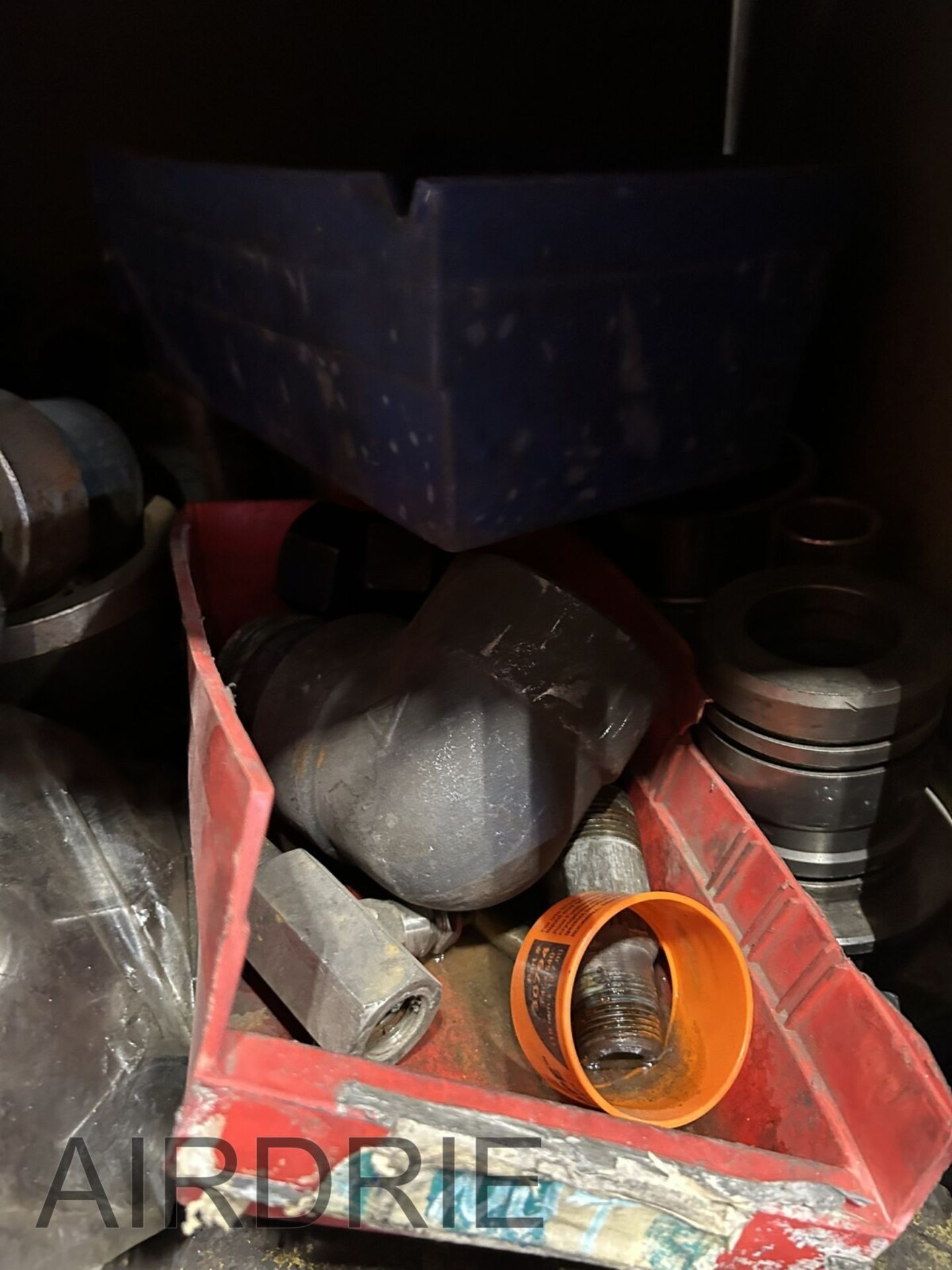 *OFFSITE* SHELF LOT OF FLANGE STUDS, BOLTS, AND ASSORTED HARDWARE, ETC. - Image 2 of 8