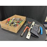 ASSORTED PLIERS, WRENCHES, SCREWDRIVERS, ICE SCRAPERS, ETC…