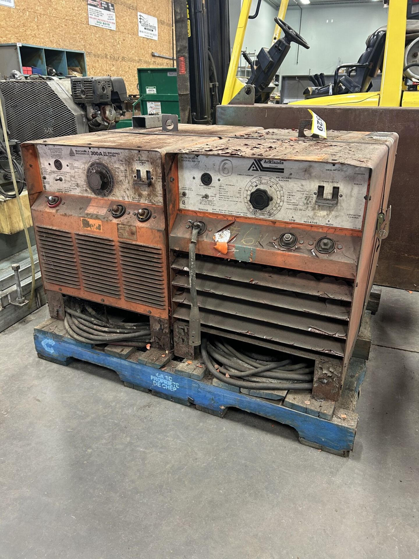 2 - ACKLANDS 300A DC WELDING MACHINES *NOTE: CONDITION UNKNOWN*