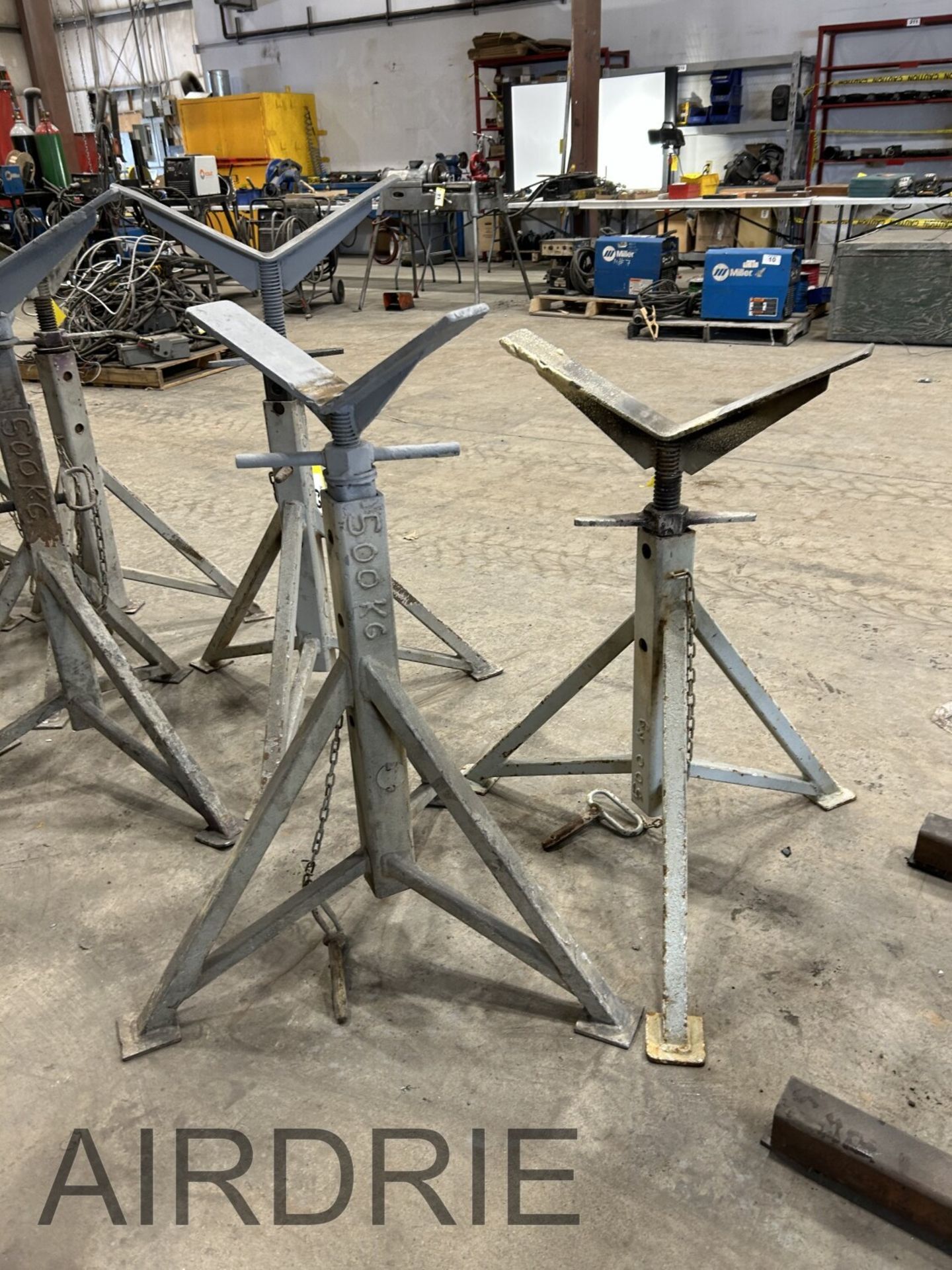 *OFFSITE* 2-500KG SHOP BUILT ADJUSTABLE PIPE STANDS - Image 2 of 3