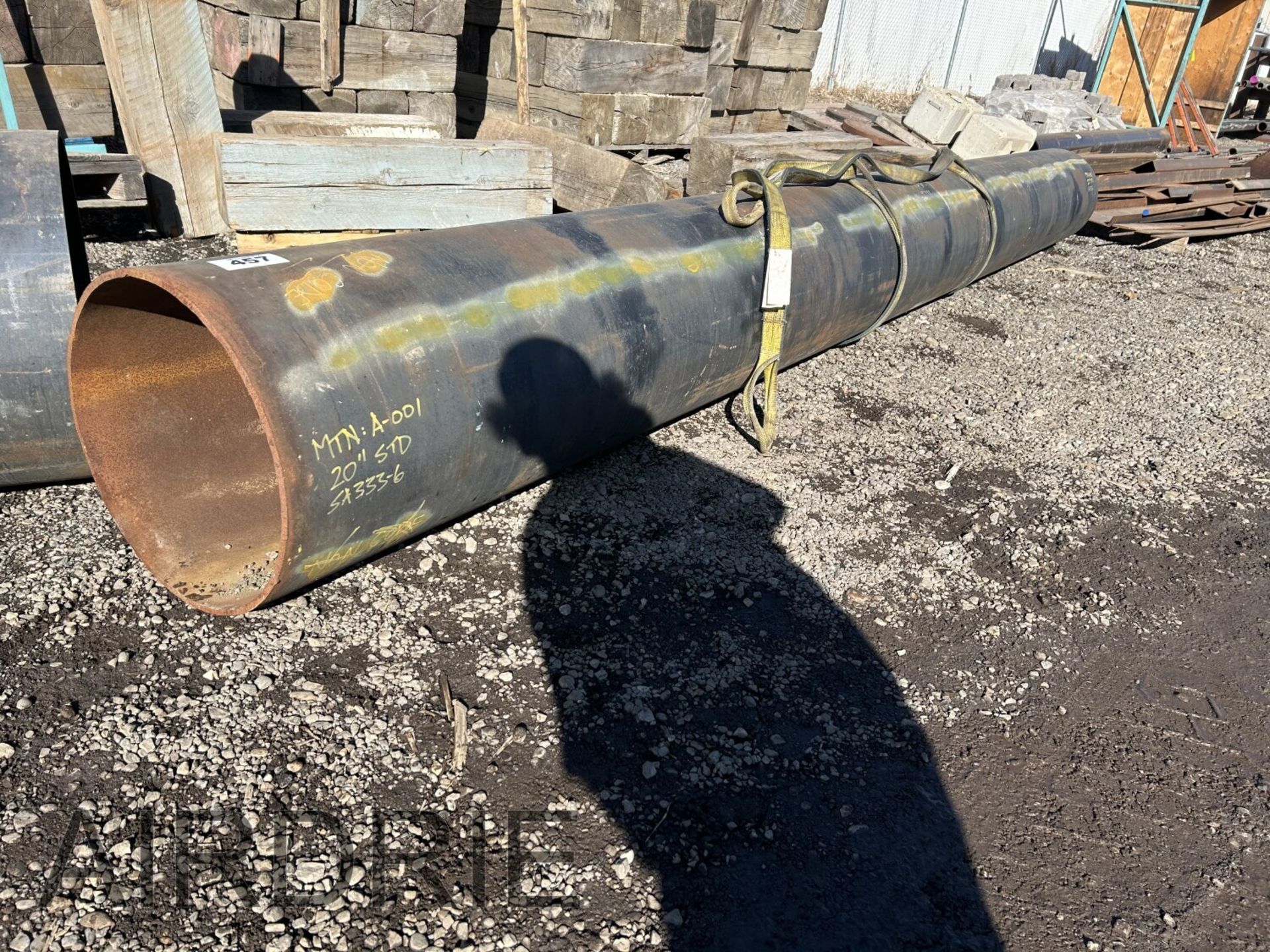 *OFFSITE* 20" STANDARD OD x 17' STEEL PIPE, (STRAPS NOT INCLUDED)