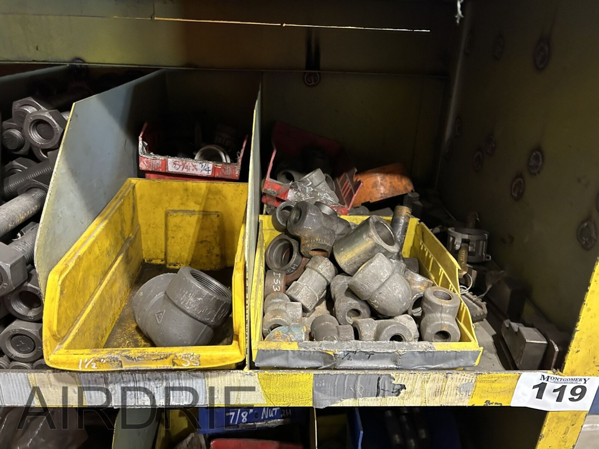 *OFFSITE* SHELF LOT OF FLANGE STUDS, BOLTS, AND ASSORTED HARDWARE, ETC. - Image 2 of 5