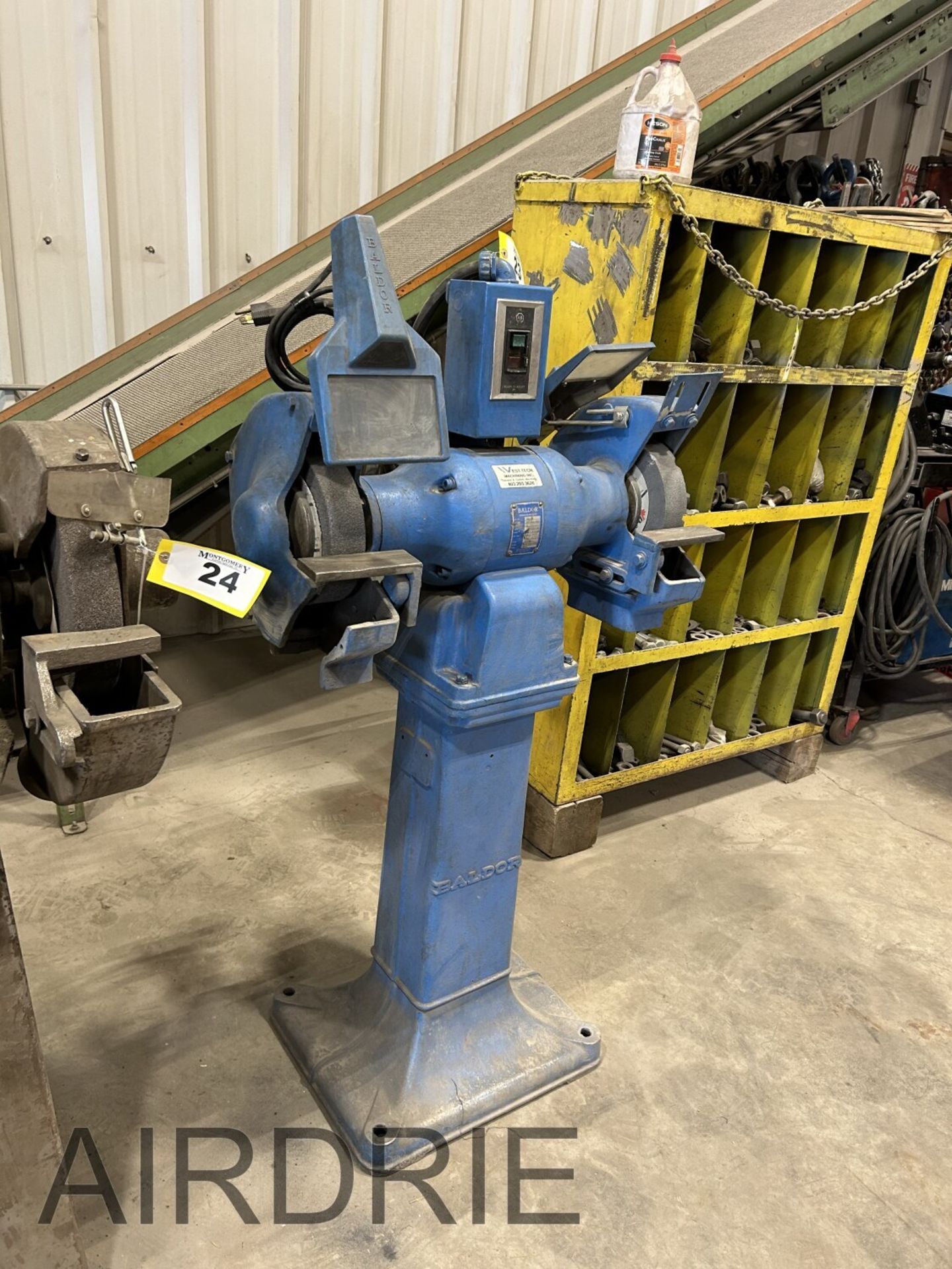 *OFFSITE* BALDOR INDUSTRIAL PEDESTAL GRINDER, 10", 3HP/3PH, S/N 979 MOD. 1216W - Image 3 of 7