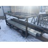 SHOP BUILT WELDING TABLE W/ WHEELS, 45"X72"X40"H